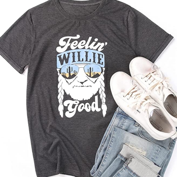 New Feelin Willie Good Graphic T-Shirt Top - Picture 5 of 6